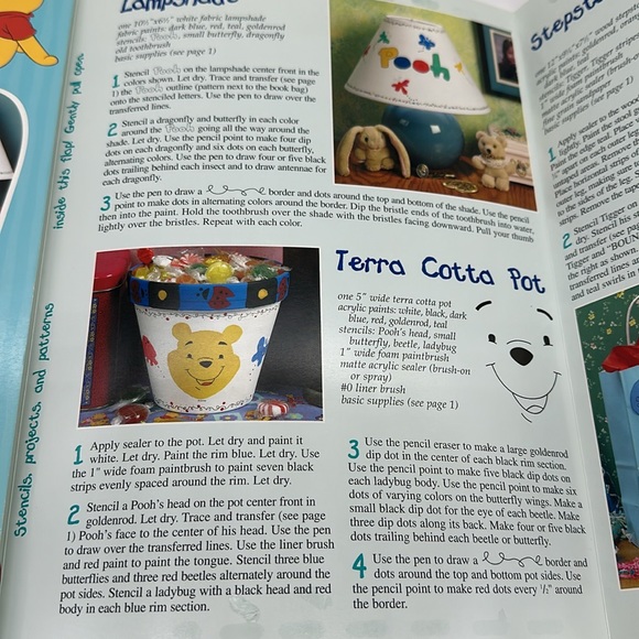 Pooh Stencils 2-8”x 10” Plastic Sheets Plus 9 Friendly Projects - Picture 7 of 12